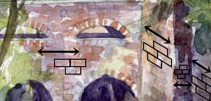 構図の例１：壁面の構成